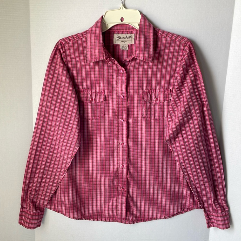 Wrangler Wrancher Women's Size Large Western Shirt  Pearl Snap